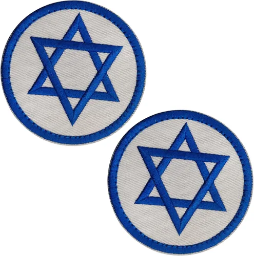 Vista 13 de Parches bordados de la bandera de Estados Unidos e Israel – Israel Jewish Star of David Flags Tactical Militar Moral Emblema Brazalete Insignias