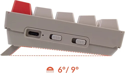 Vista 8 de Keychron K14 Teclado mecánico inalámbrico Bluetooth 51 con interruptor Keychron marrónbatería recargable teclado compacto de 72 teclas compatible