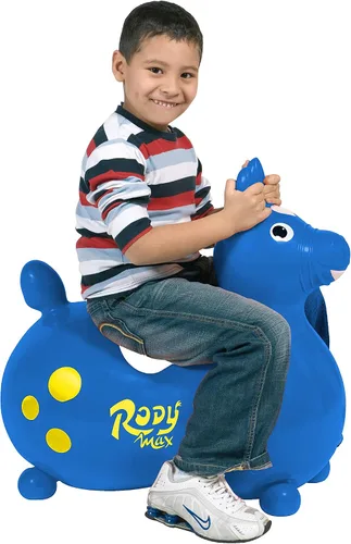 Vista 3 de GYMNIC - Caballo de rebote Rody, caballo de salto para niños pequeños, caballo inflable, animales hinchables para niños pequeños y niños, juguetes
