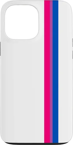 Vista 23 de Funda blanca para iPhone 13 Pro Subtle Bi Pride Flag LGBT Bisexual Stripe