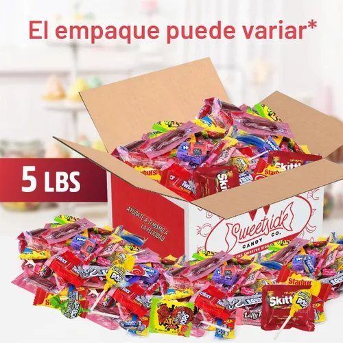Vista 2 de Dulces a Granel Envueltos Individualmente - Parade Kid's Dream, 5 libras de Bolsa de Mezcla Variada para Fiestas Envueltas Individualmente, Dulces