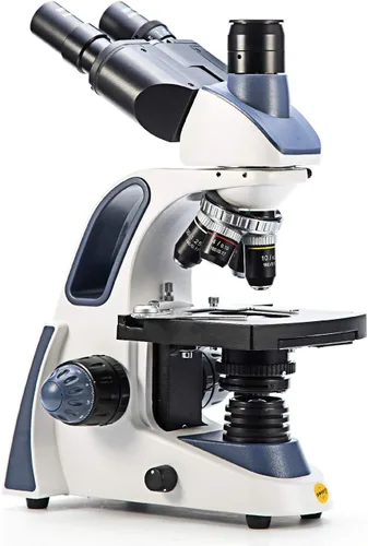 Vista 3 de SWIFT Microscopio trinocular compuesto, microscopio mecánico de etapa 40X-2500X para adultos con cámara de 10MP y diapositivas, software compatible