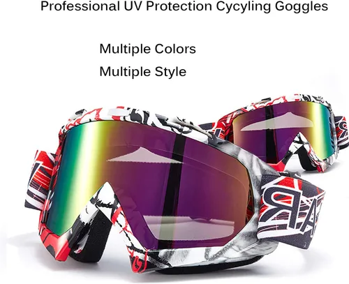 Vista 3 de Gafas ATV para motocross, motocross, motocicletas, gafas de seguridad para correr, esquí, para hombres, mujeres, niños y adultos, KG3