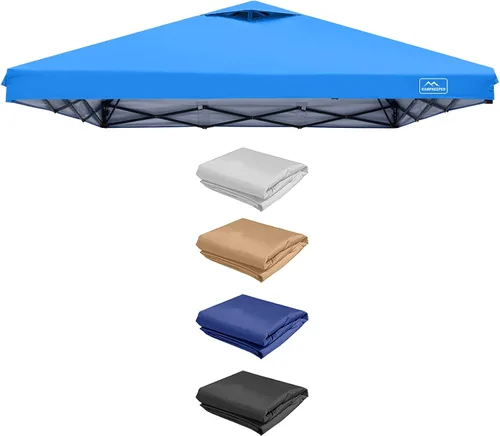 Vista 34 de KAMPKEEPER Cubierta de Repuesto Superior para Carpa Toldo Emergente con Ventilación de Aire y Correa Elástica Ajustable, Poliéster Resistente a Azul