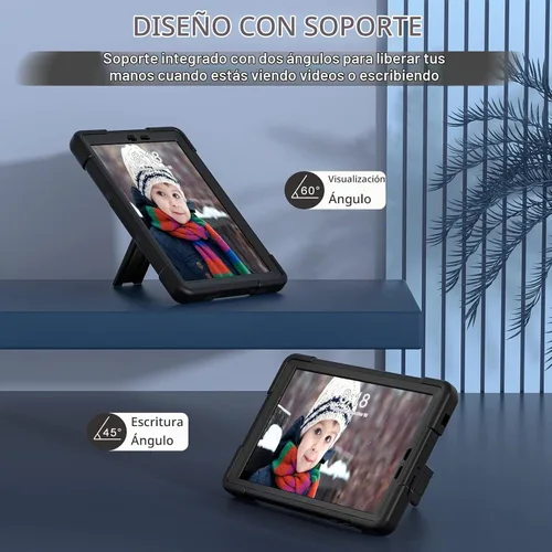 Vista 4 de Bingcok Funda TCL TAB 8 LE para niños, funda híbrida resistente de cuerpo completo a prueba de golpes para TCL Tab 8 LE (modelo: 9137W) 2023/TCL Tab