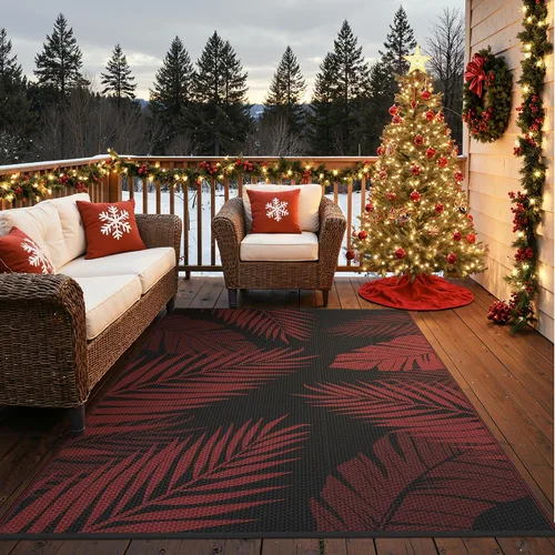 Vista 54 de GENIMO - Alfombra para exteriores de 6 x 9 pies, para patio, espacios amplios, reversible, de pajillas de plástico, alfombra impermeable para Azul