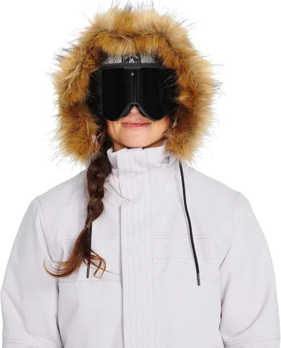 Vista 10 de Volcom Fawn - Chaqueta con capucha para mujer con aislamiento para snowboard y esquí, Violeta (Violet Ice)