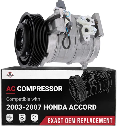 Vista 11 de Compresor de CA Honda CRV - Compatible con vehículos Honda CR-V 2002-2006, 2.4L - Reemplaza al compresor de aire acondicionado HVAC 10663AC