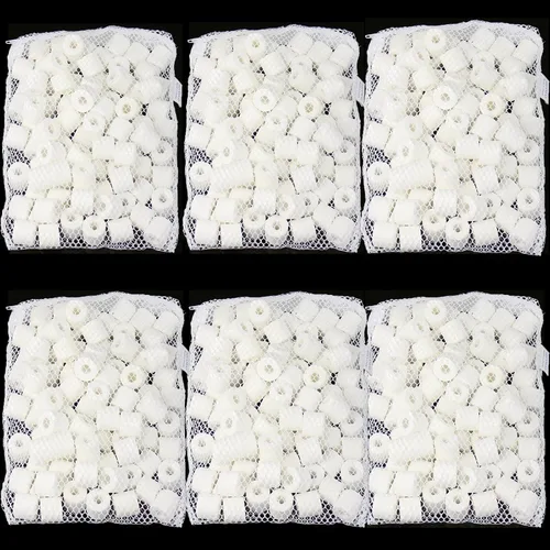 Vista 2 de AQUANEAT Anillos de cerámica bio de 6 libras para acuario, filtro de sumidero de acuario, medios de filtro para tanque de peces Koi Pond Canister