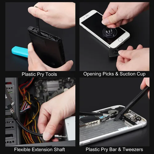 Vista 8 de STREBITO Juego de destornilladores eléctricos 155 en 1, destornillador eléctrico pequeño inalámbrico con 140 puntas magnéticas S2, kit