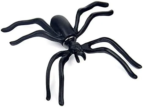 Vista 4 de Cathtering - Aretes de araña de Halloween para mujer, aretes negros de Halloween, accesorios de disfraz para festivales, cosplay, baile, baile