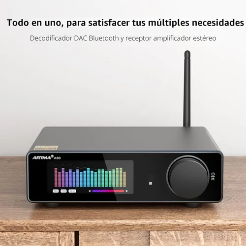 Vista 2 de AIYIMA Amplificador estéreo Bluetooth A80 TPA3255, PFFB y medidor digital