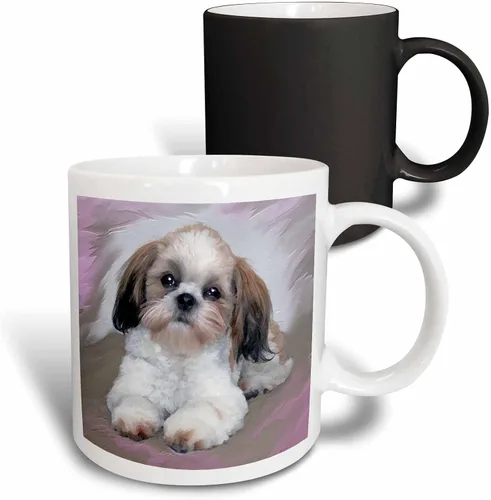 Vista 13 de 3dRose Taza de café, tamaño – 15 oz – Shih Tzu Puppy Dogs ShihTzu – divertido regalo de taza de café