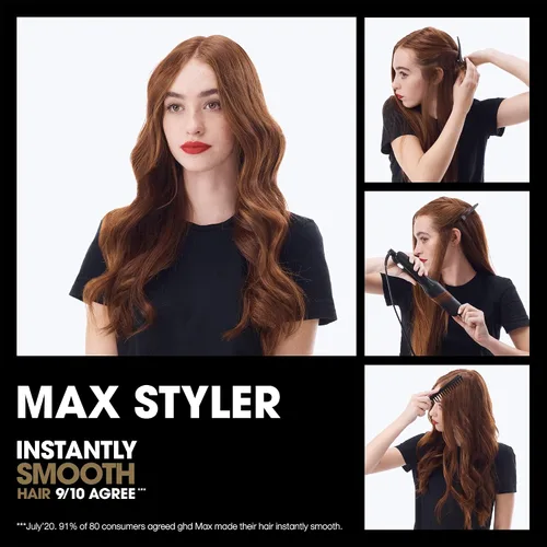 Vista 5 de ghd Max Styler Essentials Duo - Plancha plana Max (negro) con protector de cuerpo en aerosol de protección térmica para cabello (4 onzas líquidas)