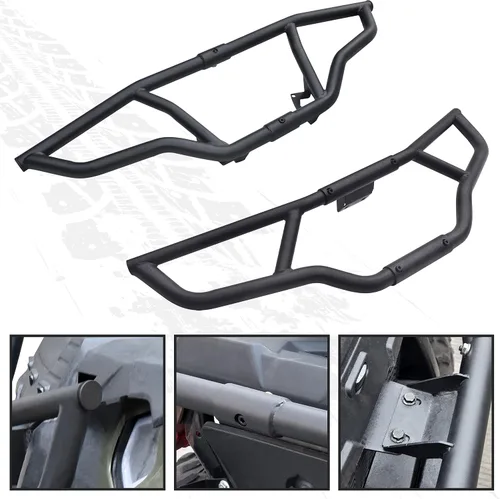 Vista 2 de SAUTVS Parachoques delantero trasero para Polaris Sportsman 570 450 2014-2020, #2879714 Bolt-on Install, Heavy Duty Steel, Powder Coated, Tough &