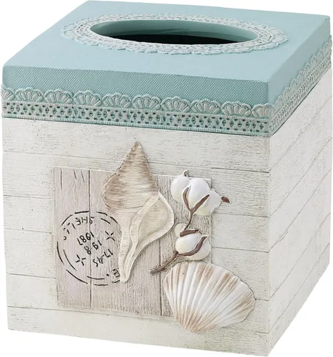 Vista 4 de Avanti Linens - Vaso, organizador de encimera, accesorios de baño elegantes de granja (colección de conchas de granja)