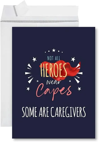 Vista 25 de Andaz Press National Caregivers Day - Tarjeta jumbo con sobre, tarjeta de felicitación en blanco de 8.5 x 11 pulgadas con sobre, tarjeta