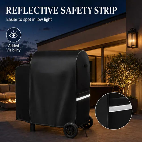 Vista 6 de Funda de parrilla Grisun para Pit Boss Pro Series II 600, Lexington 500/540, 600D Funda impermeable de parrilla para parrilla de pellets de madera