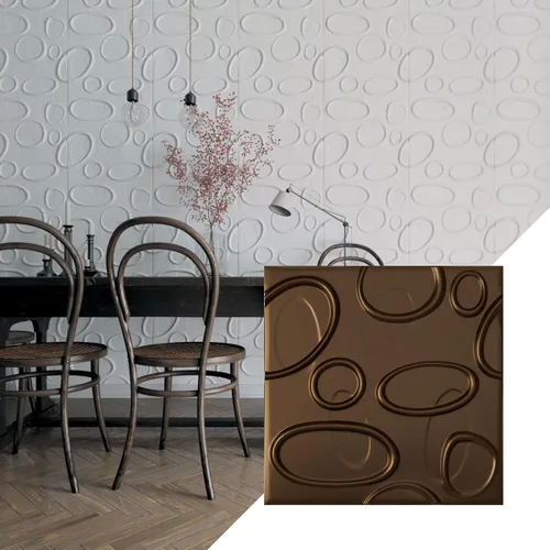 Vista 25 de Ekena Millwork WP20X20FEWH 19 5/8 pulgadas de ancho x 19 5/8 pulgadas de alto Felix EnduraWall Decorativo 3D Panel de pared cubre 2.67 pies cuadrados