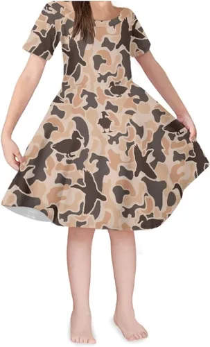 Vista 23 de SEANATIVE Vestido de manga corta para niñas de 3 a 14 años Black Bow Ghost