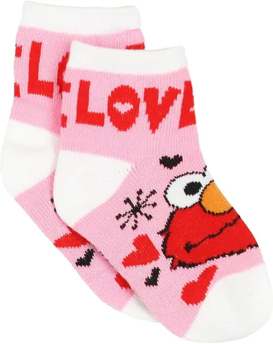 Vista 5 de Sesame Street Elmo Abby - Calcetines para niñas pequeñas, paquete de 6