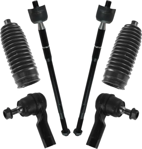 Vista 30 de TRQ Kit de dirección delantera con barra de acoplamiento de fuelle de piñón y cremallera compatible con Toyota Echo 2000-2005