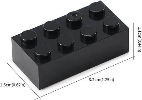 Vista 5 de 100 piezas 2 x 4 Ladrillos Piezas Negras Partes Clásico Juego Creativo Bloques de Construcción Juego de Partes Accesorios de Juguete Compatibles