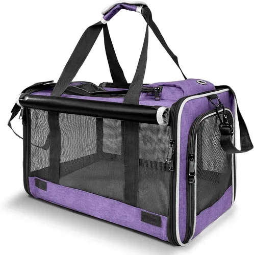 Vista 17 de GAPZER Transportador de mascotas para gatos grandes, bolsa de viaje de animales de lados suaves para gatos medianos de hasta 20 libras, lavable