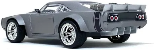 Vista 5 de Jada Toys Fast & Furious 1:24 Dom's Ice Charger - Auto fundido a presión, juguetes para niños y adultos, plata (98291)