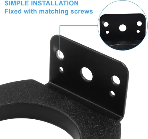 Vista 4 de Waziaqoc 2 soportes de micrófono para soporte de micrófono, clip de micrófono negro, soporte de micrófono montado en la pared para uso en el hogar
