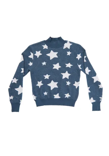 Vista 7 de Disfraz de Suéter Azul con Estrellas para Adulto de Coraline Multicolor