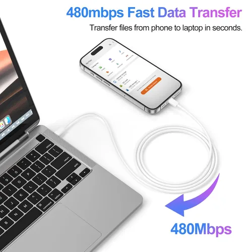 Vista 6 de APETOO Adaptador de cargador USB C de 18 W con cable de carga rápida tipo C para iPhone 17 16 15 Pro Max Plus para iPad 10th, cable USB-C de 3.3