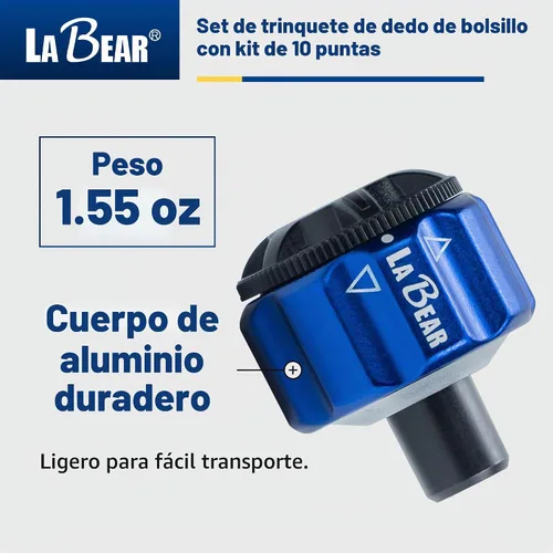 Vista 3 de LABEAR Kit de trinquete de palma DR de 11 piezas, 1/4 pulgadas, mini trinquete de dedo, llave de engranaje, puntas de destornillador con Philips