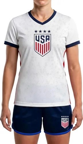 Vista 22 de Icon Sports U.S. Women Soccer Game Day Tee - Camiseta Unisex para Adulto de Manga Corta de Poliéster con Licencia Oficial