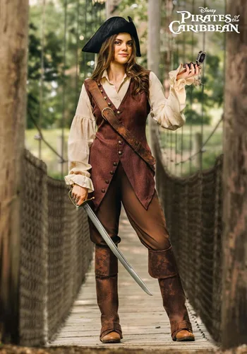 Vista 2 de Disfraz de Piratas del Caribe de Disney de Elizabeth Swann