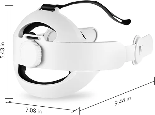 Vista 5 de Wasserstein Adjustable Head Strap Compatible with MetaOculus Quest 2 - Increased Support and Reduced Head Pressure with Sweat-Proof Cushion Pad