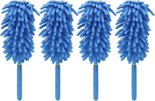 Vista 9 de Plumero de microfibra, plumero de mano de microfibra, herramienta de limpieza de microfibra lavable, plumeros extensibles para limpieza de oficina