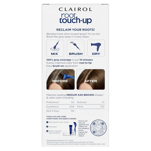 Vista 103 de Clairol Root Touch-Up de Nice'n Easy Tinte Permanente para el Cabello, 10 Rubio Extra Claro, Paquete de 1 Clairol Root Touch Up - Tinte permanente