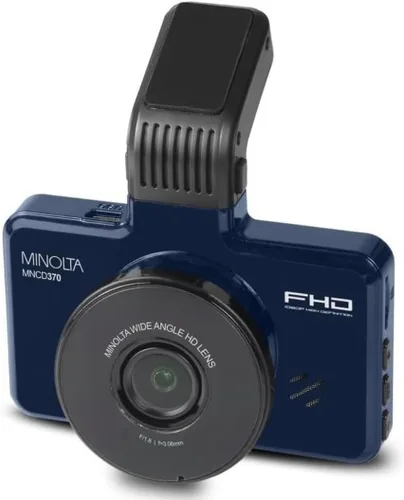 Vista 7 de Minolta Cámara de tablero de 1080p con sensor G, LCD de 3.0 pulgadas, lente gran angular de 120°, grabación en bucle, monitor de estacionamiento