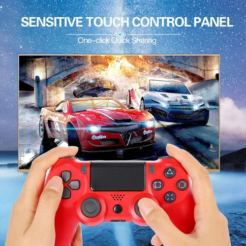 Vista 7 de 2 Pack Wireless Controller for PS-4 Compatible with P4 ProSlim Console with Charging Cable Wireless Joystick P-4 Remote Controller with Motion