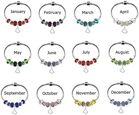 Vista 2 de Fit Pandora Charm Bracelet All Month Birthstone Best Birthday Gifts for Women and Girls DIY Jewelry