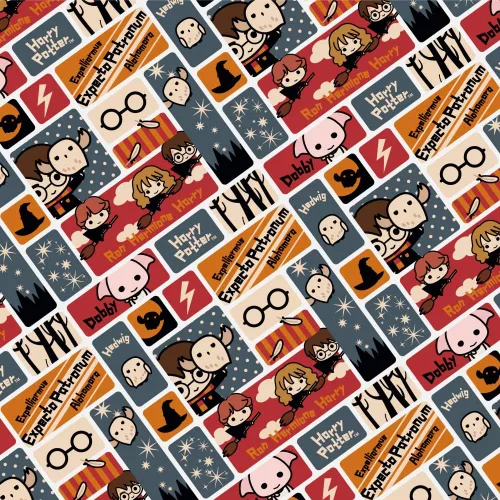 Vista 2 de GRAPHICS & MORE Rollos de papel de regalo con diseño de Chibi de Harry Potter