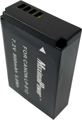 Vista 5 de MaximalPower DB CAN LP-E12 x2 Paquete de 2 baterías (negro)