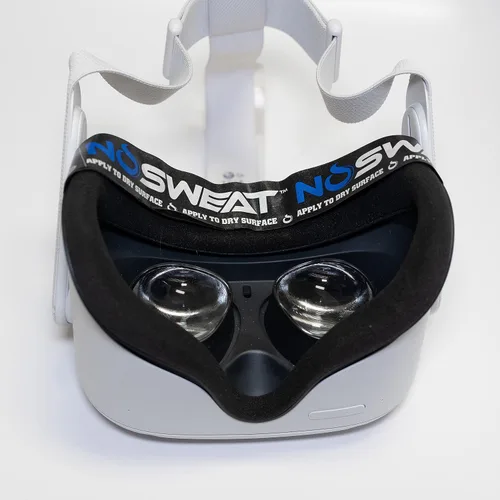 Vista 5 de VR Headset Sweat Liner - Protector de sudor para gafas de realidad virtual y Oculus, banda de sudor, paquete de 12