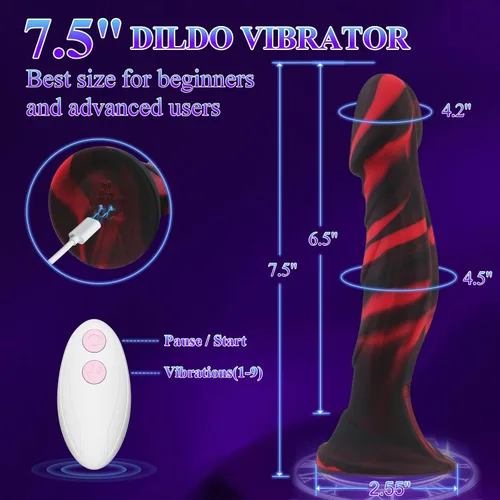 Vista 2 de Consolador de juguetes sexuales para mujer, consolador realista de silicona de 7.5 pulgadas con ventosa para mujeres, vagina, sexo anal, 9