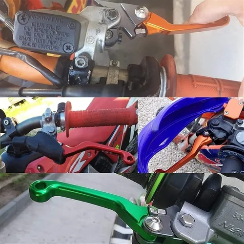 Vista 3 de Para Yamaha XTZ125 XTZ 125 2003-2016 Motocross Palancas de embrague de freno de motocicleta Palanca de pivote de motocicleta Palanca plegable