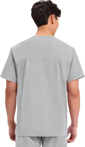 Vista 25 de Cherokee WW Professionals WW695 - Camisa de uniforme sanitario para hombre, con cuello en V