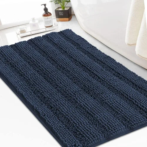 Vista 97 de Turquoize Alfombra de baño de chenilla de lujo para baño, extra absorbente, alfombra de ducha de microfibra antideslizante para baño, alfombra Aqua