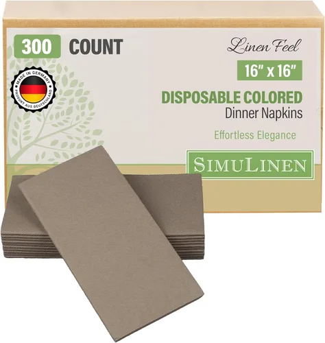 Vista 39 de SimuLinen Servilletas de Papel Desechables con Sensación de Lino Rosa Antiguo Rosa Empolvado – Servilletas de Cena de Boda Tipo Tela, Papel de Lujo