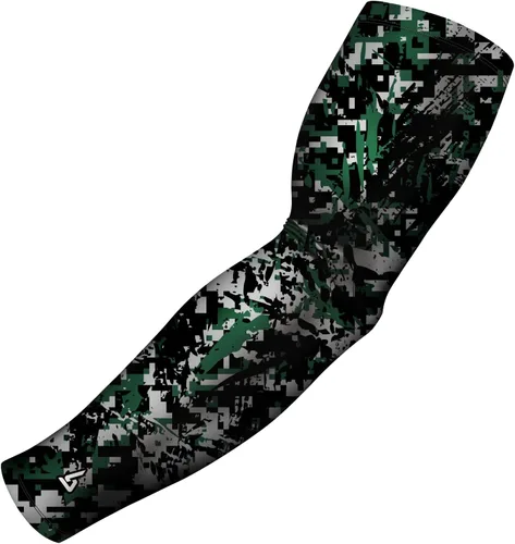 Vista 45 de B-Driven Sports Pro Fit - Manga de compresión para hombres, mujeres y jóvenes, baloncesto, béisbol, fútbol, diseños digitales individuales